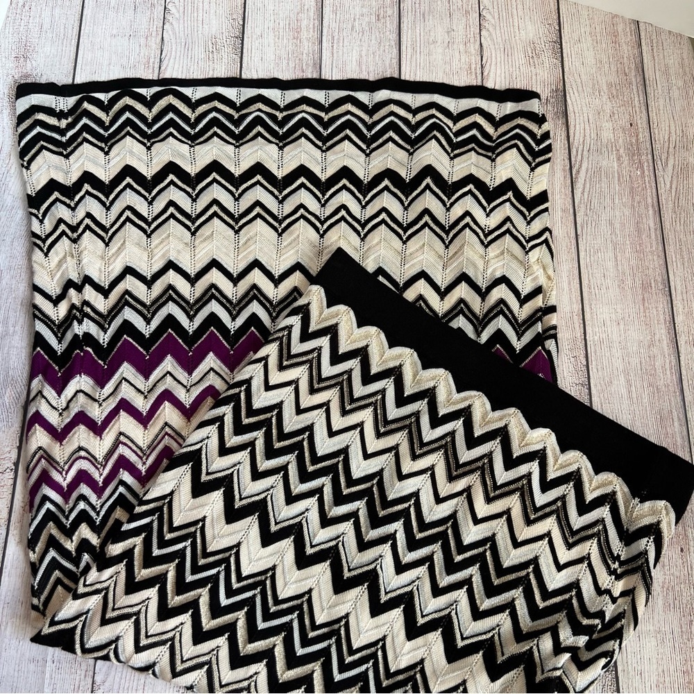 White House Black Market Maxi Zig Zag Skirt Medium